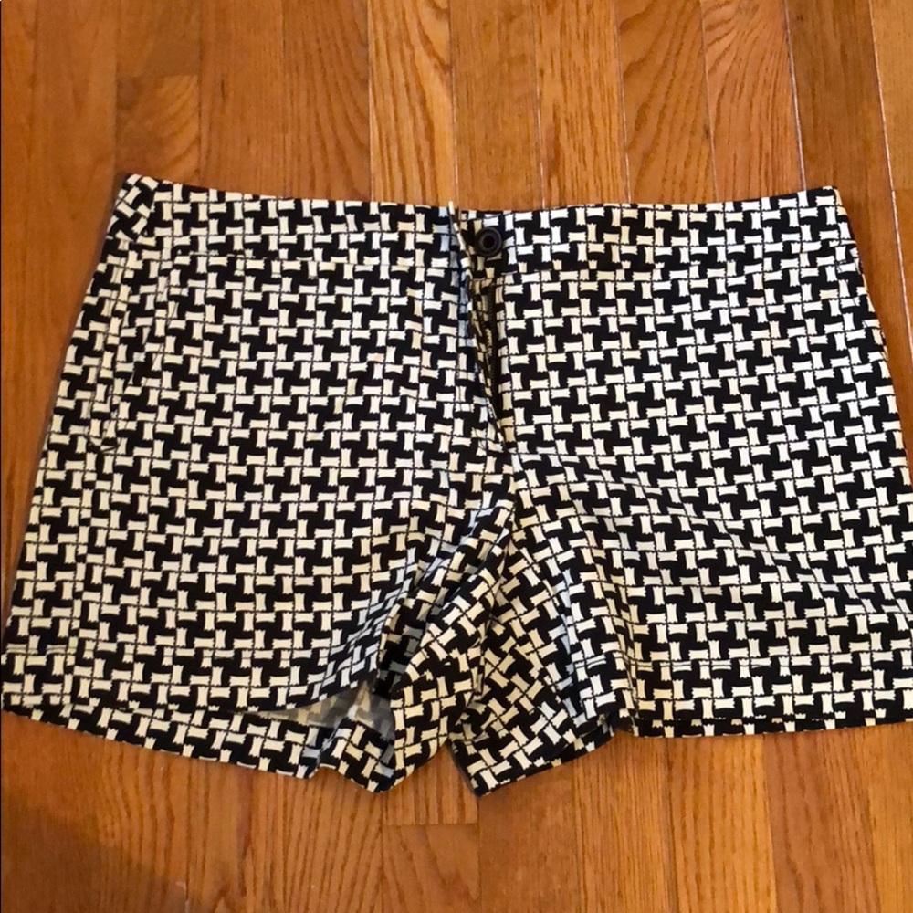 Black and white shorts